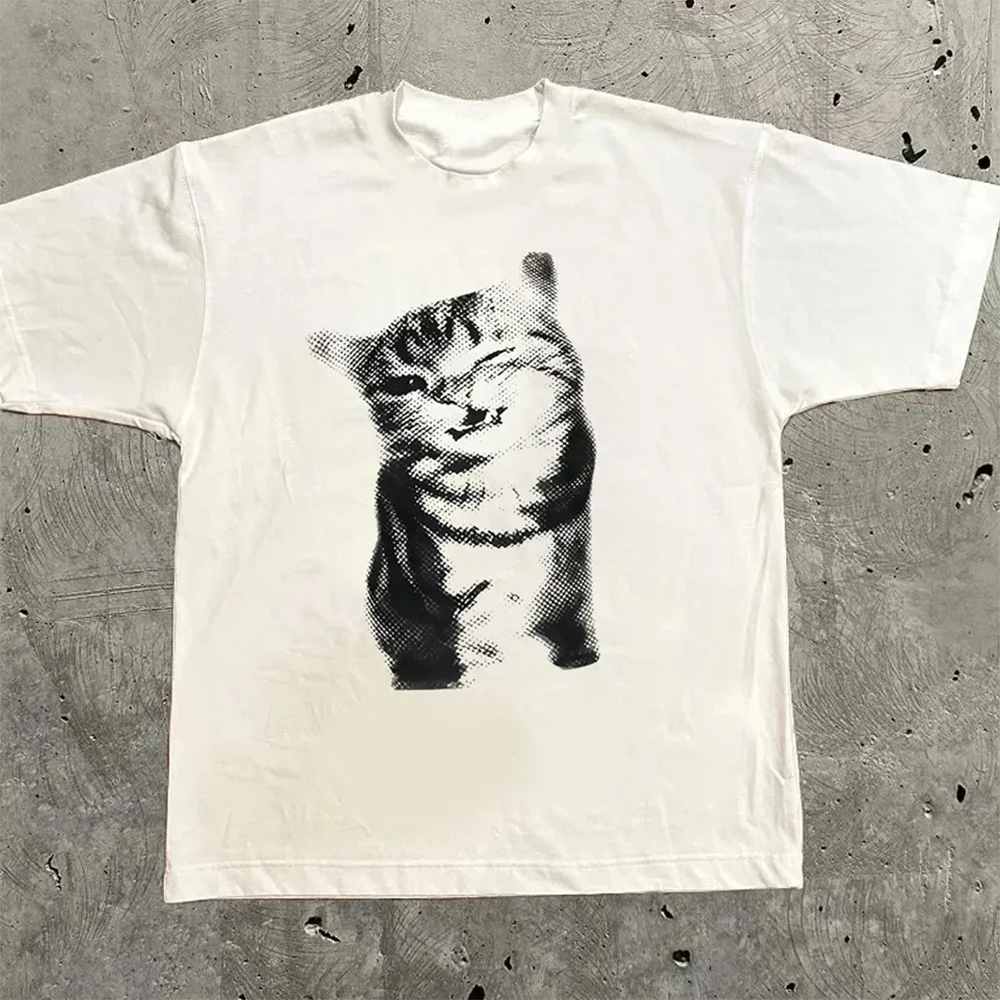 This T-shirt Features Harajuku Y2Kstyle Graphic Lettering A Professional Choice for Streetwear and A Vintage Look.women Clothing