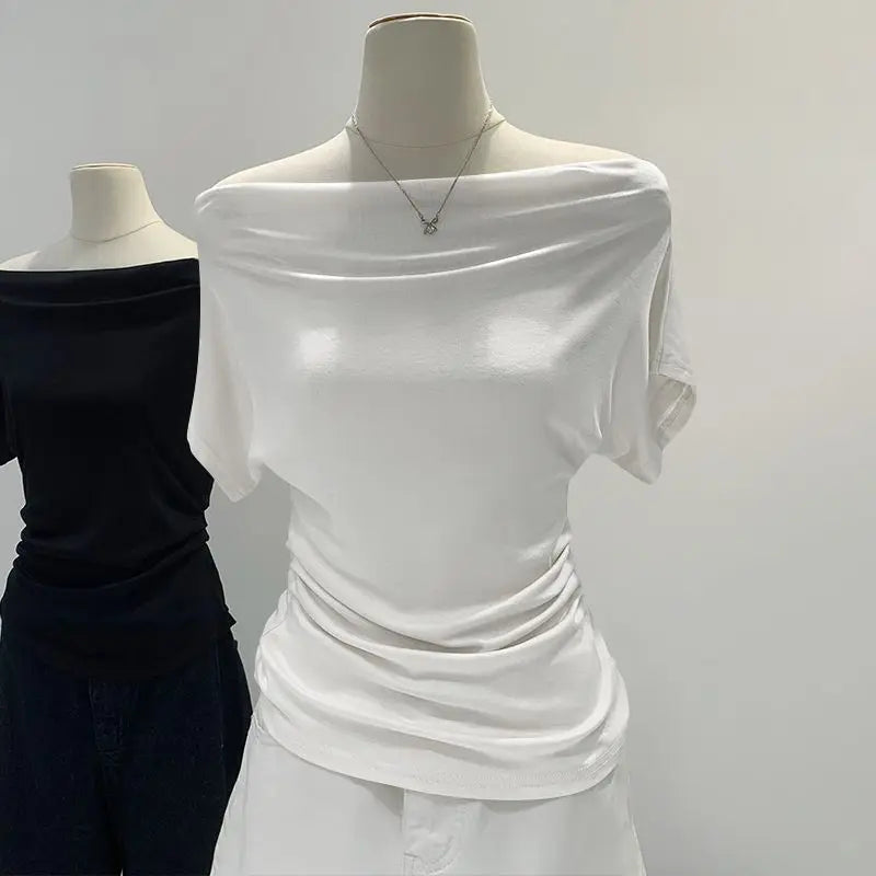 Summer Women's Slim Fit Multi Style Casual Fashion Short Sleeved T-shirt Basic Versatile Breathable Plus Size Shirt Top