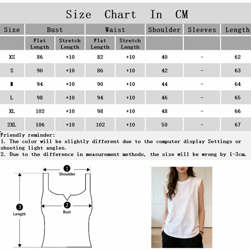 Tank Top Vest Sleeveless Classic Neckline Sweet Design Loose Stretchy Soft Basic Daily Student Summer For Women